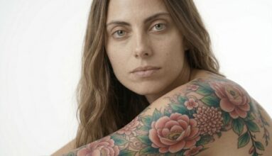 Neo Traditional Gül Dövmesi