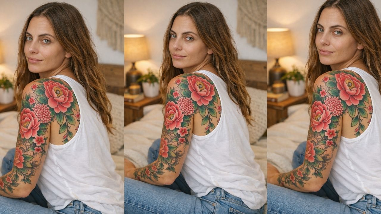 Neo Traditional Gül Dövmesi